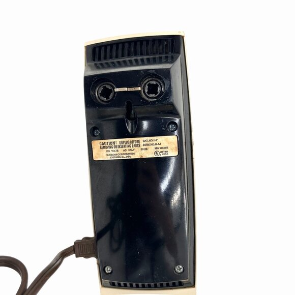 VINTAGE SUNBEAM MIXMASTER 5-SPEED TAN & BROWN HAND MIXER W/ BEATERS - Picture 7 of 10